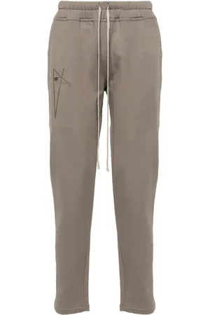Rick Owens Motif-embroidered cotton track pants