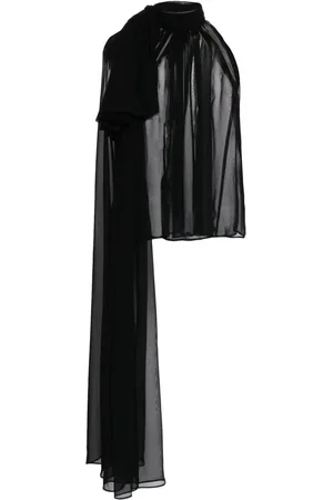 ISABEL SANCHIS Sash-detail georgette top
