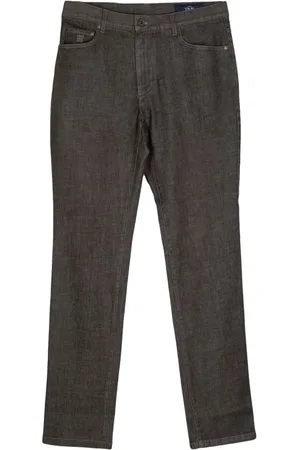 MAN ON THE BOON. Cotton-blend denim trousers