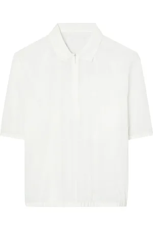 Tory Burch Poplin zip-up polo shirt