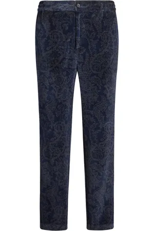 Etro Paisley-jacquard slim-cut trousers