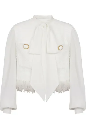 Balmain Panelled tweed jacket