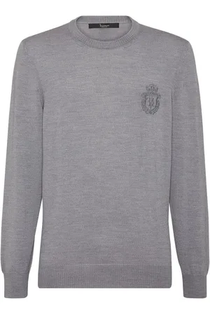 BILLIONAIRE Logo-embroidered wool jumper