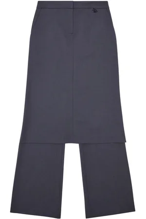 Diesel Layered straight-leg skirt trousers
