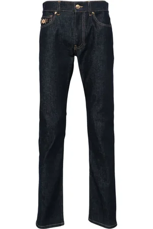 VERSACE Mid-rise slim-fit jeans