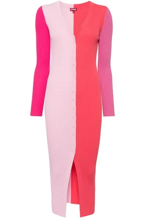 Staud Colour-block knitted maxidress