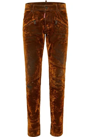 Dsquared2 Skinny-cut velour trousers