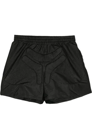 WALTER VAN BEIRENDONCK Space logo-embossed track shorts