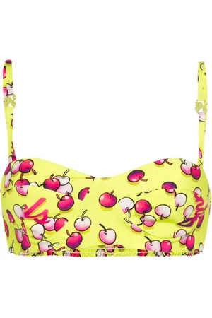 Palm Angels Cherries-print balconette bra