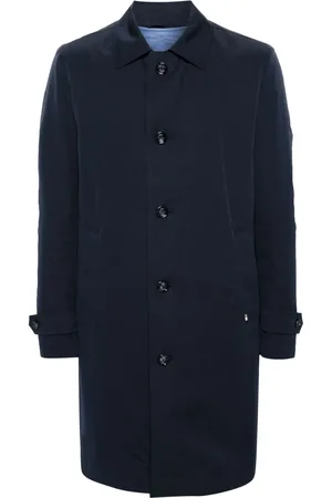 HUGO BOSS Spread-collar single-breasted coat