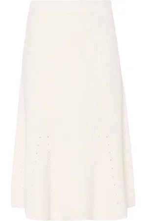 Joseph Ribbed linen-blend skirt