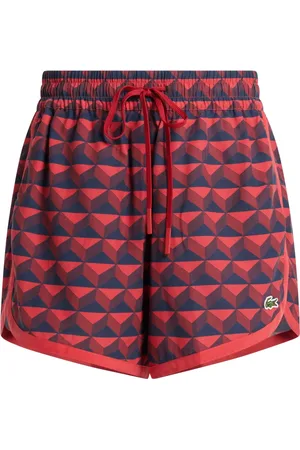 Lacoste Logo-embroidered geometric-print shorts