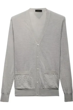 Prada Logo-patch cashmere cardigan