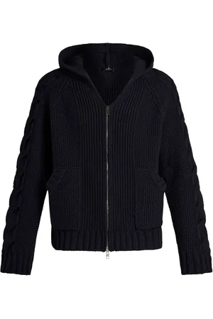Etro Cable-knit zip-up hoodie