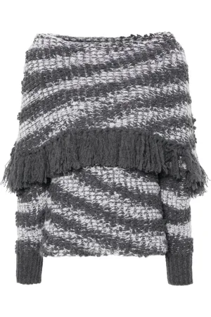 Stella McCartney Fringed tiger-pattern jumper