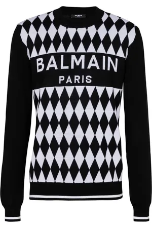 Balmain Diamond Paris wool jacquard jumper