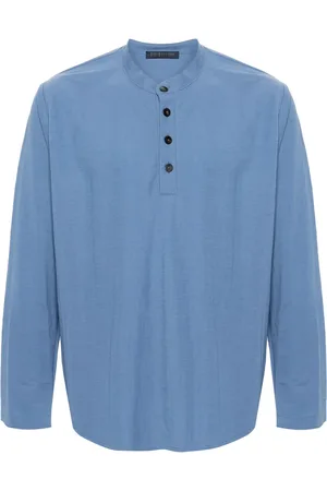Harris Wharf London Band-collar polo shirt