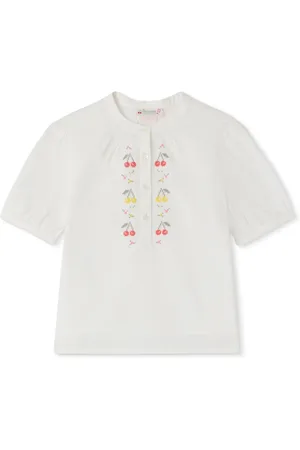 BONPOINT Embroidered-logo cotton blouse