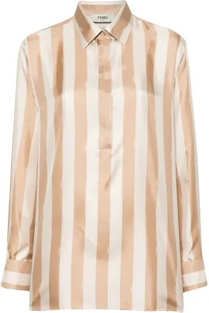 Fendi Pequin-stripe silk shirt