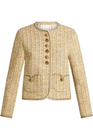 Etro Logo-embossed buttons boucl?? jacket