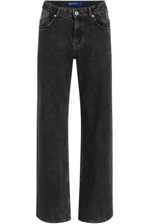 Karl Lagerfeld Chain-panel straight-leg jeans