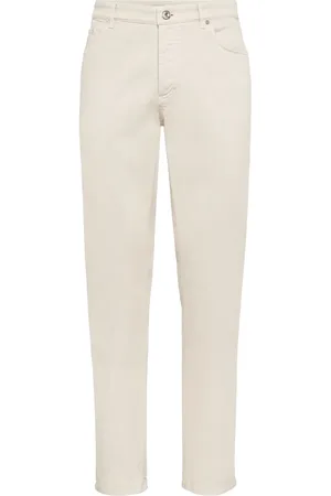 Brunello Cucinelli Straight-leg stretch-cotton trousers