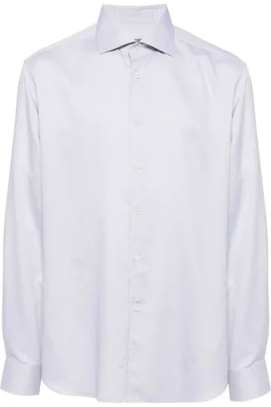 corneliani Cutaway-collar cotton shirt