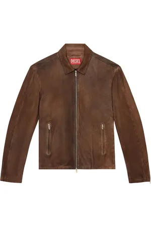 Diesel L-Crombe zip-up leather jacket
