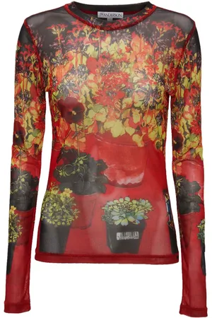 J.W.Anderson Floral-print long-sleeve T-shirt