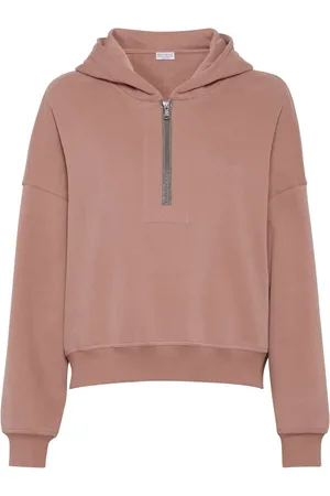 Brunello Cucinelli Monili-chain half-zip hoodie