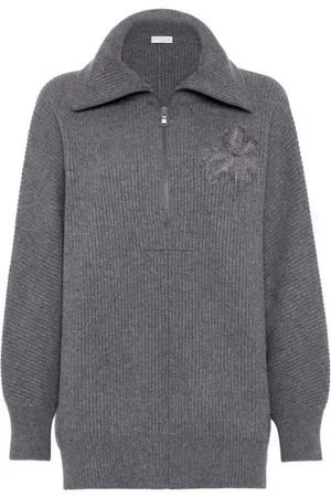 Brunello Cucinelli Monili-chain cashmere jumper