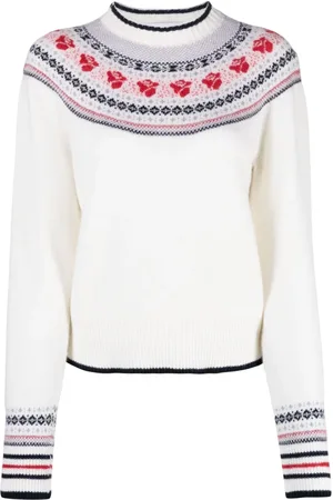 Thom Browne Rose Icelandic fair-isle intarsia jumper
