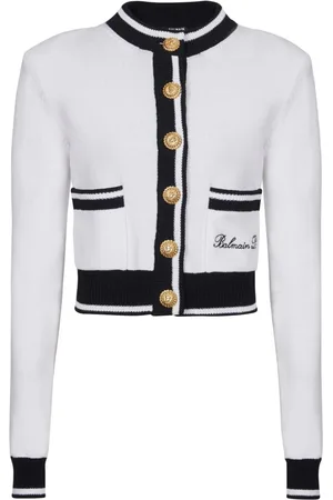 Balmain Signature logo-embroidered cardigan