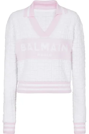 Balmain PB monogram-jacquard polo shirt