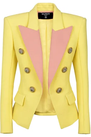 Balmain Peak-lapel two-tone blazer