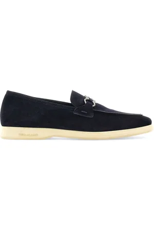 Salvatore Ferragamo Gancini-plaque suede loafers