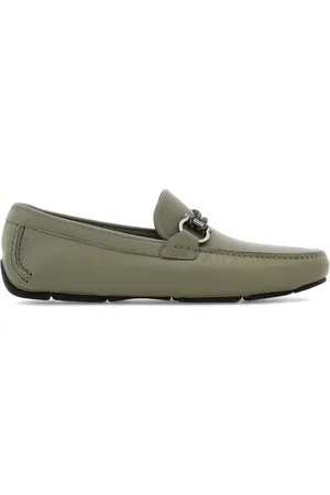 Salvatore Ferragamo Gancini-plaque leather driver shoes