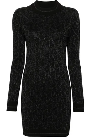 Palm Angels Monogram-jacquard mini dress