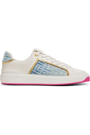 Balmain B-Court panelled leather sneakers