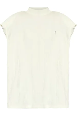 The Attico Logo-raised ribbed top