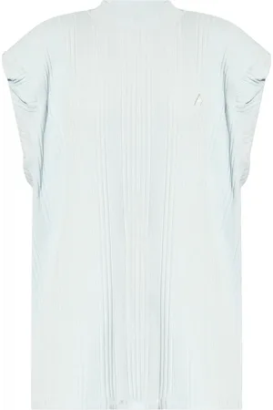 The Attico Logo-raised ribbed top