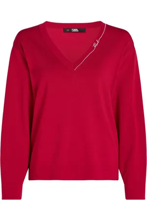 Karl Lagerfeld Signature V-neck jumper