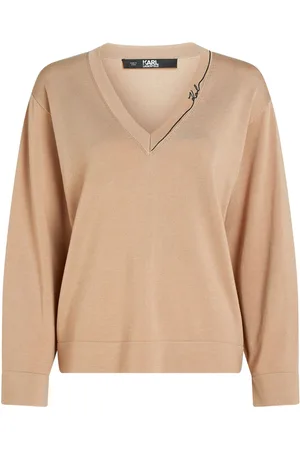 Karl Lagerfeld Signature V-neck jumper