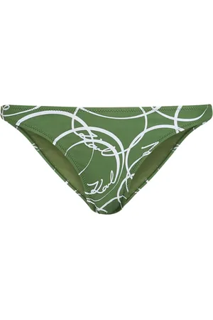 Karl Lagerfeld Circle-print Brazilian bikini bottoms