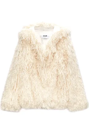 Msgm Faux-fur single-breasted jacket