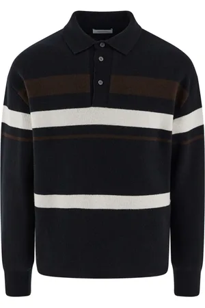 Ferragamo Men Polo with contrasting piping Black