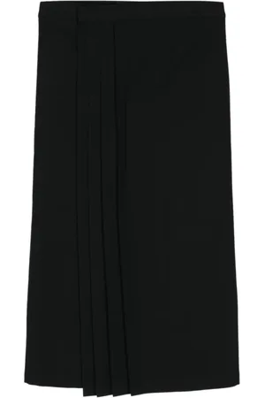 YOHJI YAMAMOTO Pleated wool midi skirt