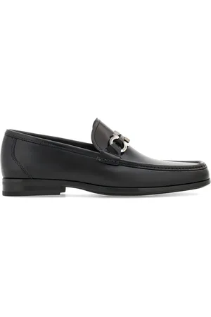 Salvatore Ferragamo Gancini-plaque patent-finish loafers