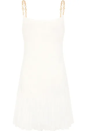 Paco rabanne Chain-strap silk minidress