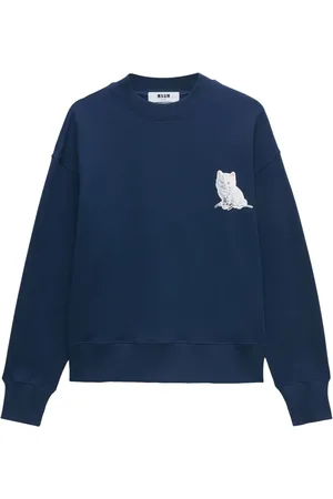 Msgm Cat-print cotton sweatshirt